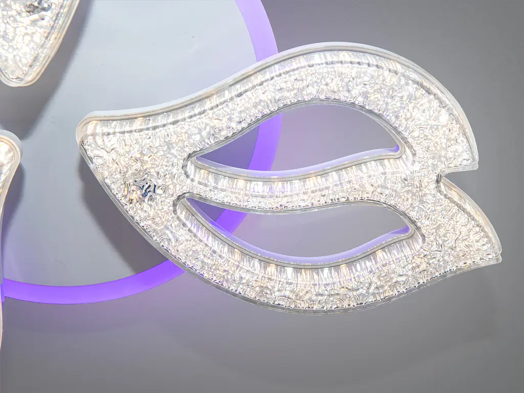 Сучасна LED-люстра Diasha 25100/3WH LED 3color біла 52 Вт з пультом і димером - фото 5