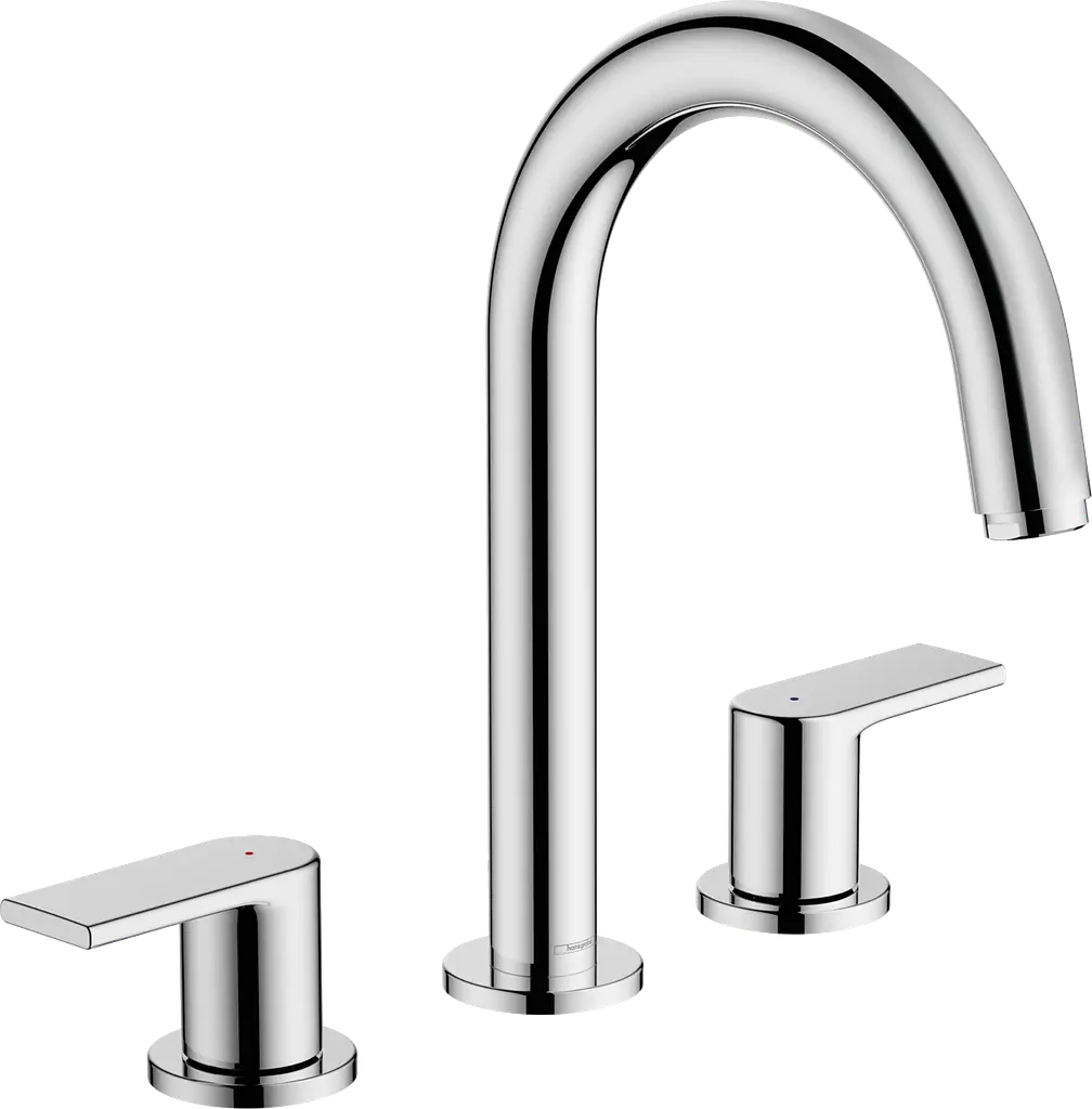 Змішувач Hansgrohe Vernis Shape для умивальника на 3 отвори з донним клапаном pop-up Chrome 71563000 Хром