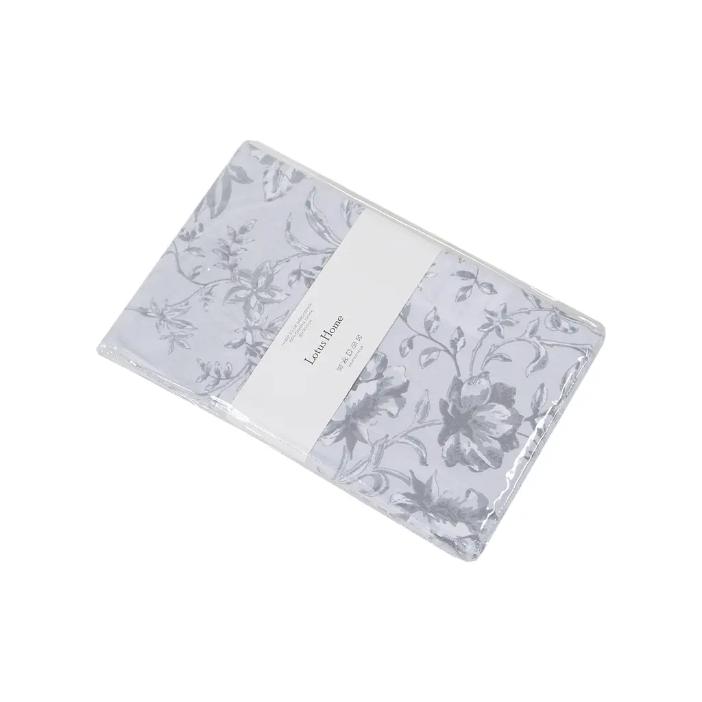 Наволочки сатин Lotus Home - Wesiya сірий 50x70+5 (2 од) - фото 2