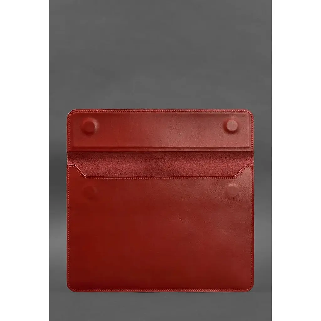Шкіряний чохол-конверт BlankNote на магнітах для MacBook 13 Червоний - фото 3