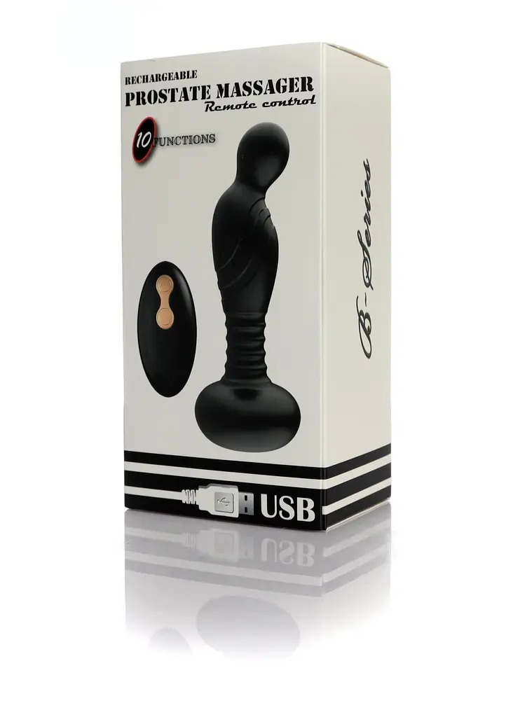 Стимулятор простати B - Series Magic Remote Control, 9 см (чорний) - фото 8