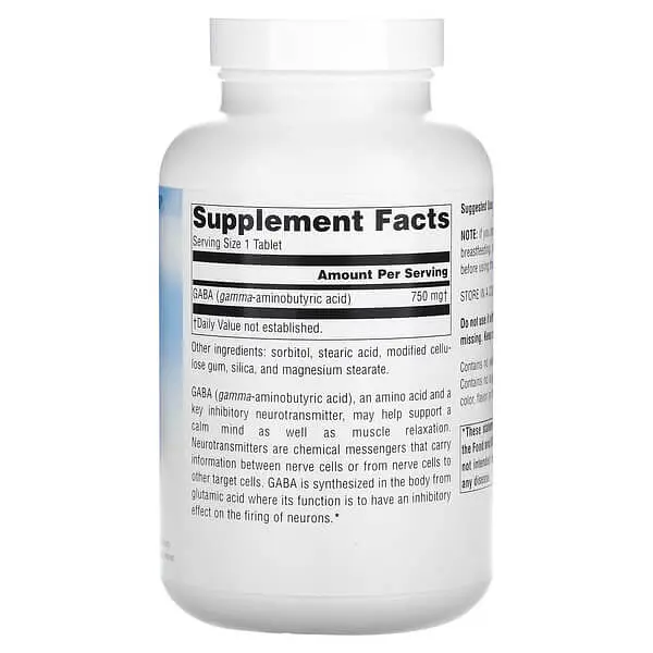 GABA Serene Science® GABA 750 mg 180 таблеток Source Naturals vit0006679 - фото 2