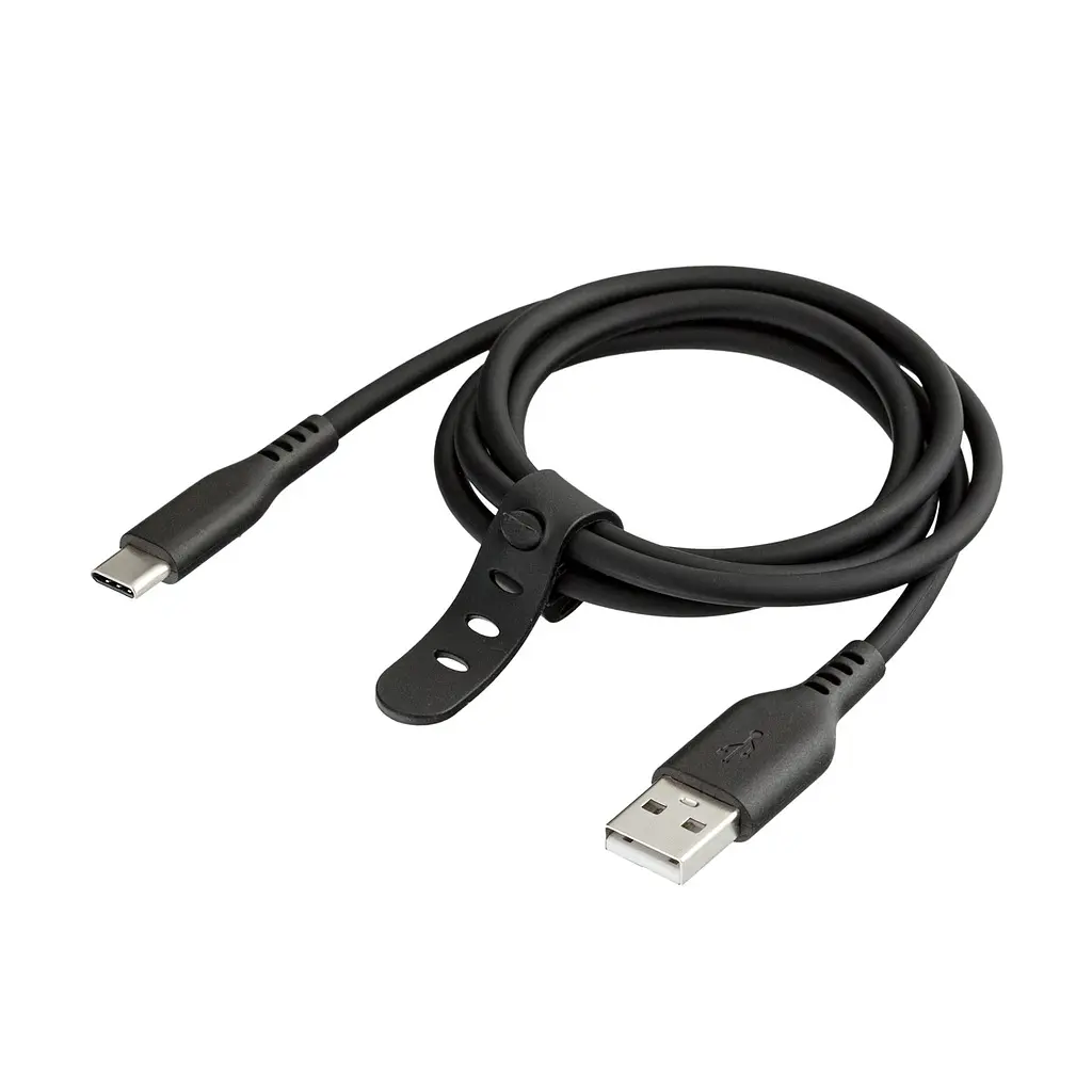 Кабель SOFT USB - Type-C Silicone 3A 1m (GS-AC12BK) Чорний - фото 3