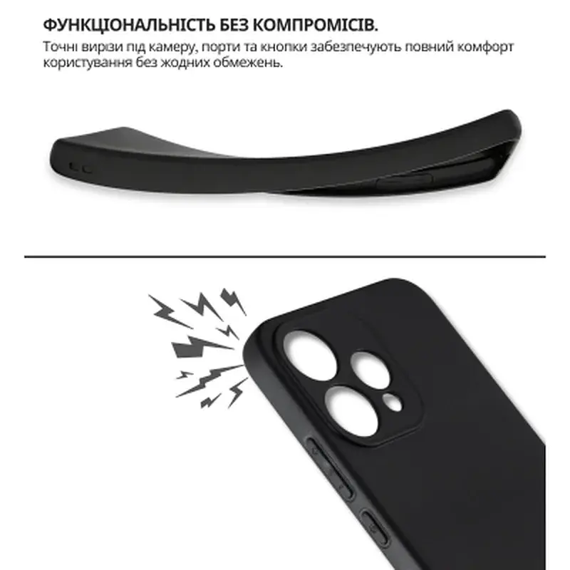 Чохол до мобільного телефона BeCover Oppo Reno15 5G Black (715057) - фото 5