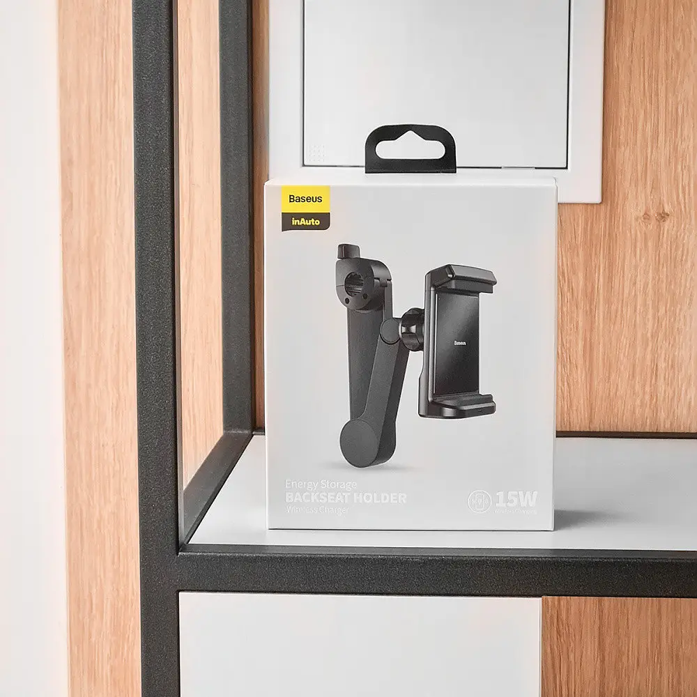Тримач в машину с Бездротовою Зарядкою Baseus Energy Storage Backseat чорний (30493) - фото 7