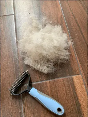 Колтуноріз для видалення вовни вовни Single Side Pet Hair Knots Dematting Comb для собак і кішок M blue - фото 3