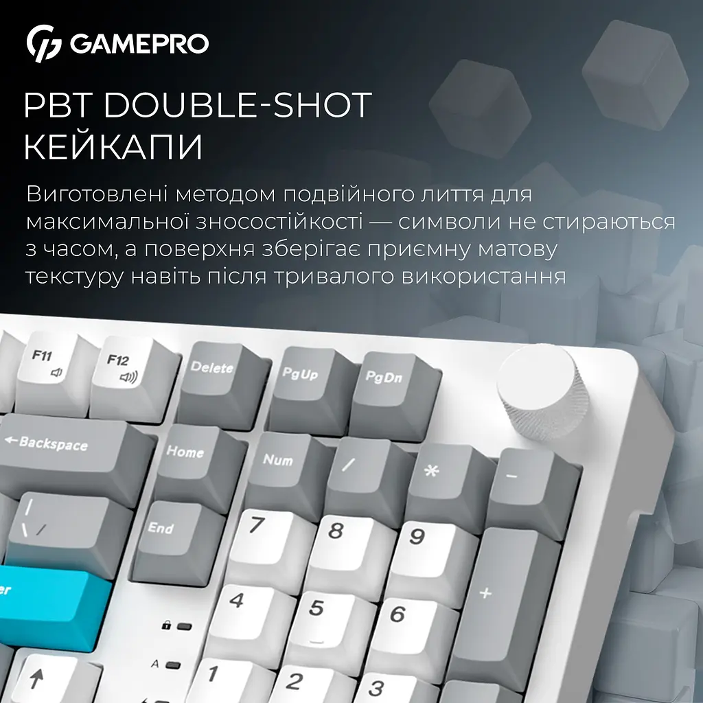 Клавиатура GamePro Asgard Drakkar Keychron Super Red Switch Wireless/Bluetooth/USB White беспроводная (MK305WH) - фото 17