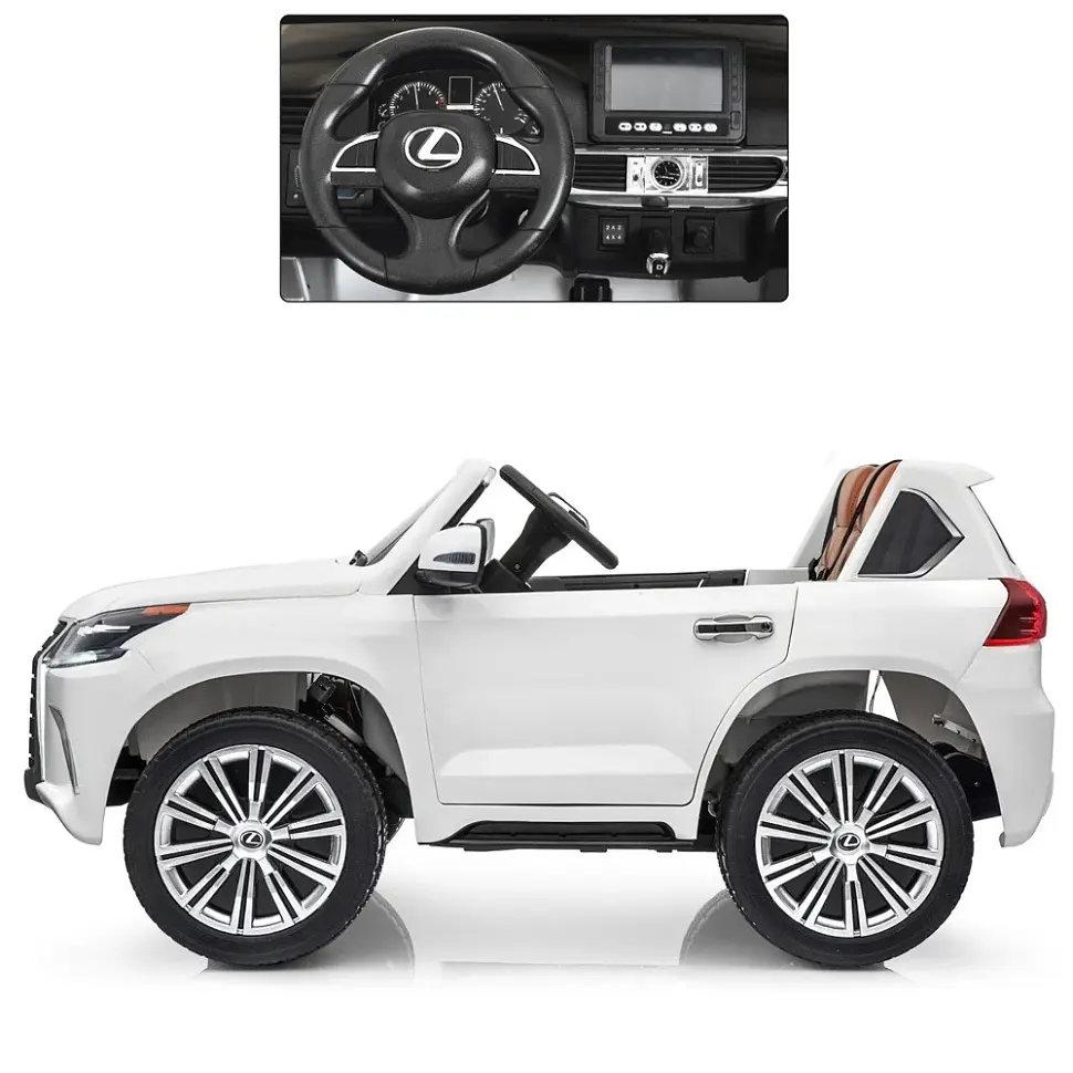 Дитячий електромобіль Машина Bambi M 3906 MP4 EBLR-1 Lexus Білий - фото 3