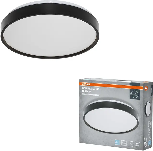 Osram Світильник накладний CEILING LUXO 18Вт 6500К чорний - фото 4
