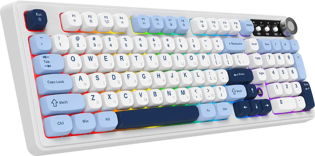 Клавіатура бездротова Ajazz AF98 PLUS White (AF98-PLUS-GB) - фото 5