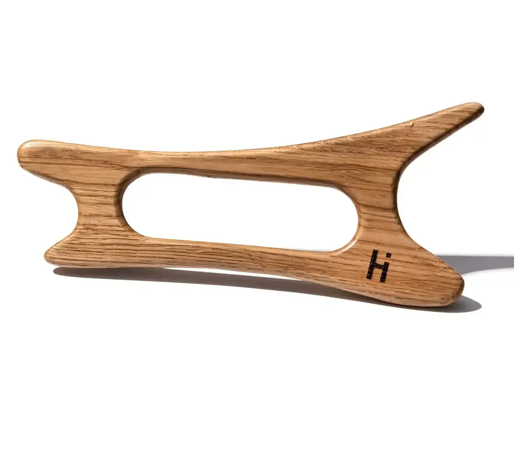Шкребок-масажер гуаша для обличчя та тіла дерев’яний Лань Wooden gouache massager for face and body Hind Hillary