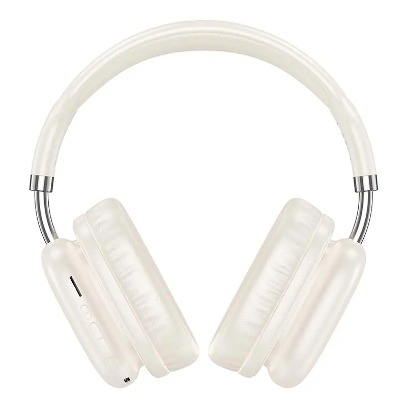 Накладные наушники Hoco W52 Wonderful, BT headphones, BT5.4, AUX, TF, 400mAh, 46h, Milky white - фото 2