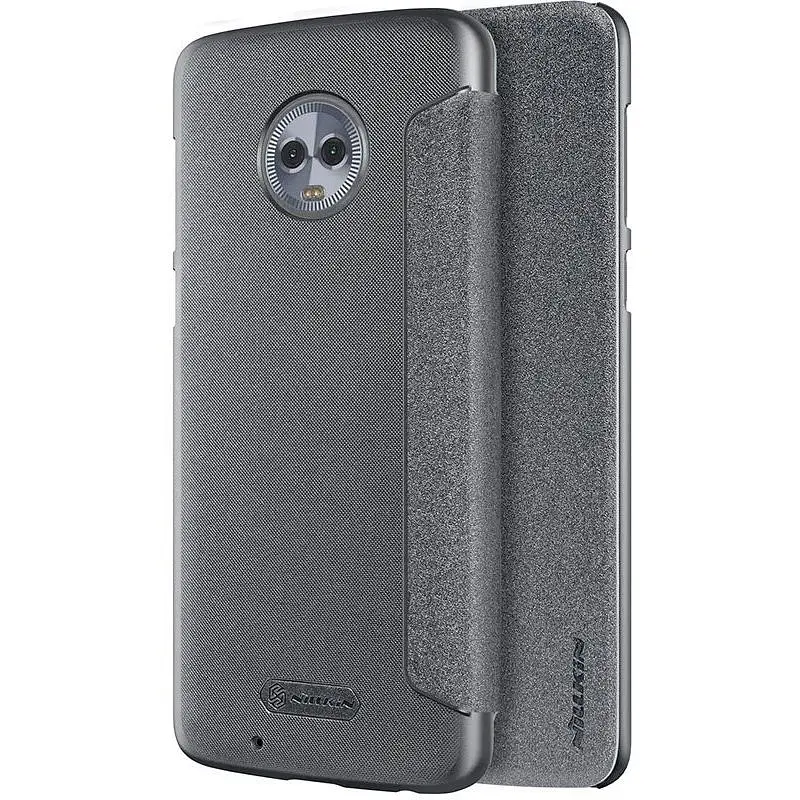 Чехол-книжка Nillkin Sparkle Leather Case Motorola Moto G6 Black - фото 7