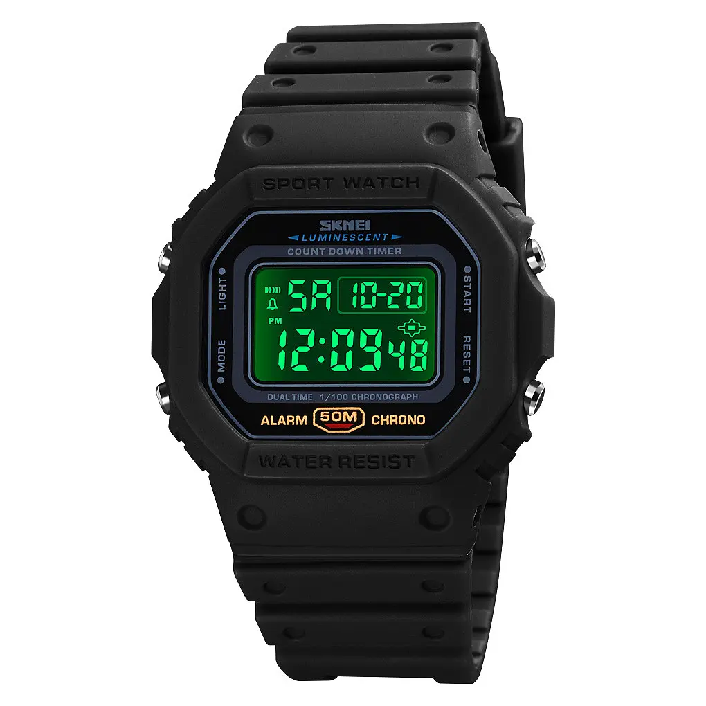 Наручний годинник чоловічий Skmei 1628 Black - Black, 1628BKBK (12264) - фото 2