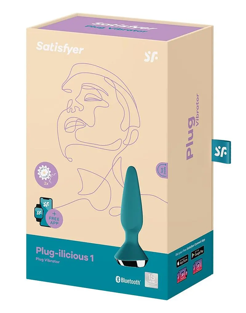 Анальна пробка з вібрацією Satisfyer Plug-ilicious 1, 14 см (зелений) - фото 7