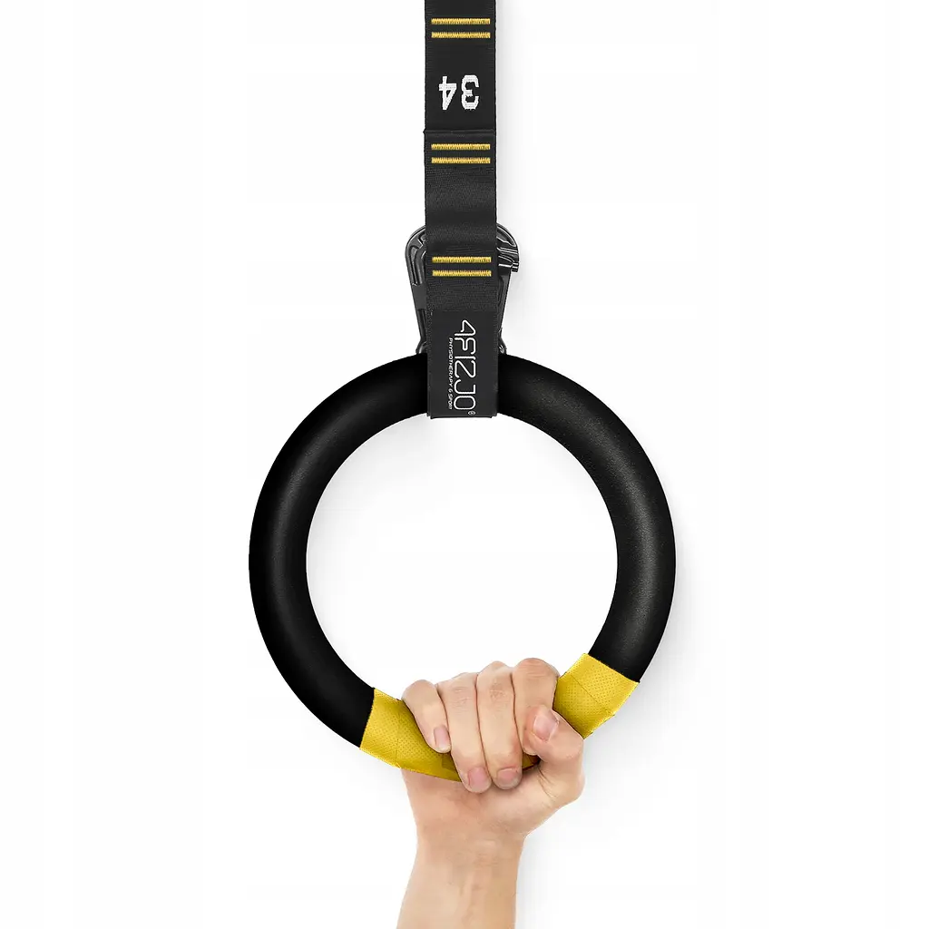 Гімнастичні кільця 4FIZJO з ABS пластику, регульовані Black/Yellow (P-5905973406109) - фото 7