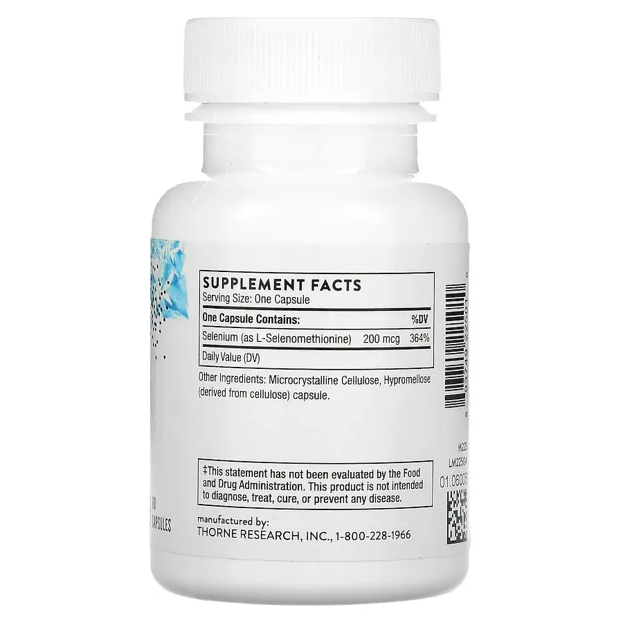Селен Thorne Selenium 200 mcg, 60 капсул - фото 2