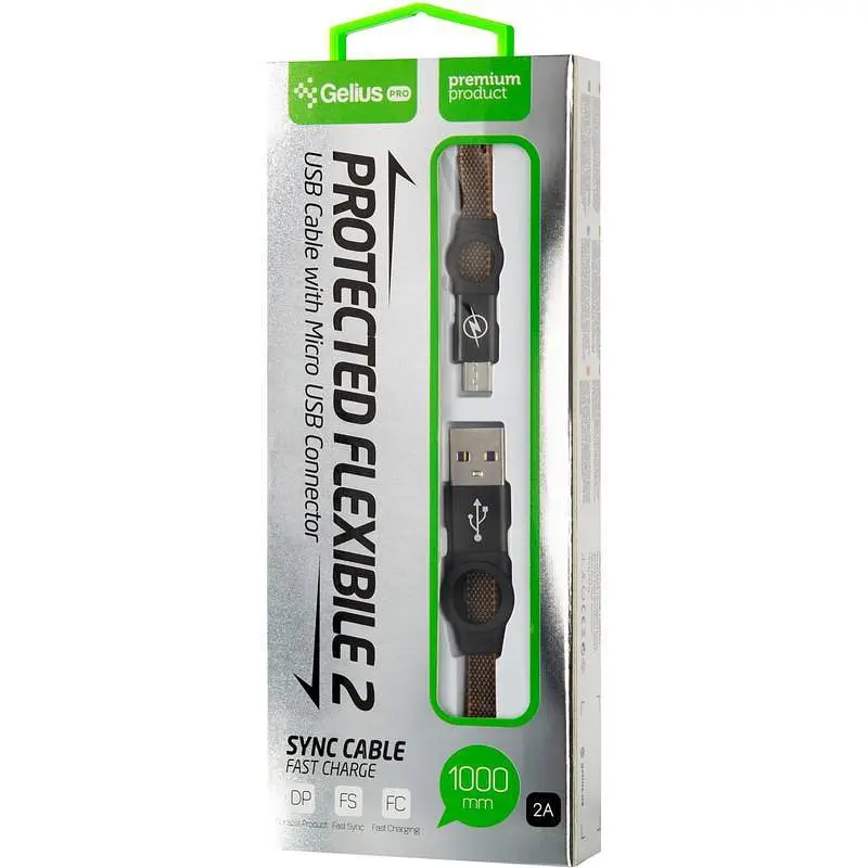 USB кабель Gelius Pro Flexible 2 GP-UC07m MicroUSB Black - фото 2