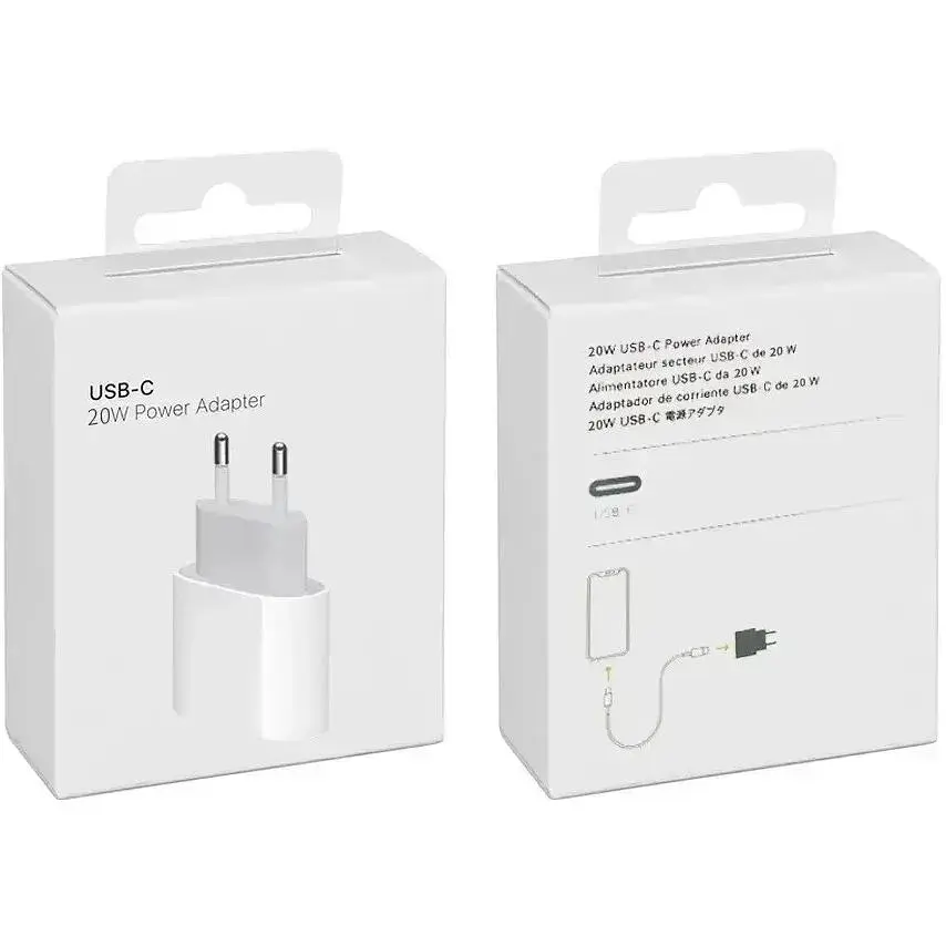 Адаптер живлення USB-C потужністю 20 Вт 3А OEM USB-C підтримка Smart Charge для заряду Iphone iPad Air білий - фото 2