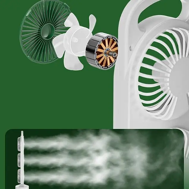 Вентилятор акумуляторний, 1200мАч, від USB, S-31 - фото 3