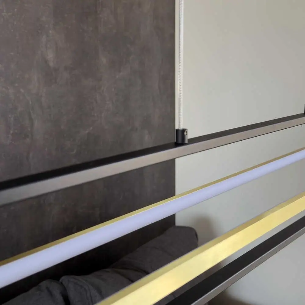 Світильник LED smart PRADA-P+пульт 90W 3000-5000K IP20 прямокутник чорно-золотий Violux ( 220745 ) - фото 6