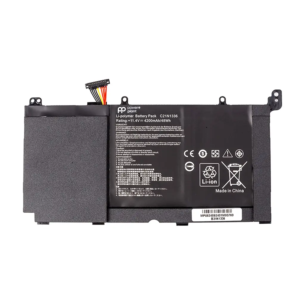 Акумулятор до ноутбука ASUS VivoBook A551L (B31N1336) 11.4V 4200mAh PowerPlant (NB432165)