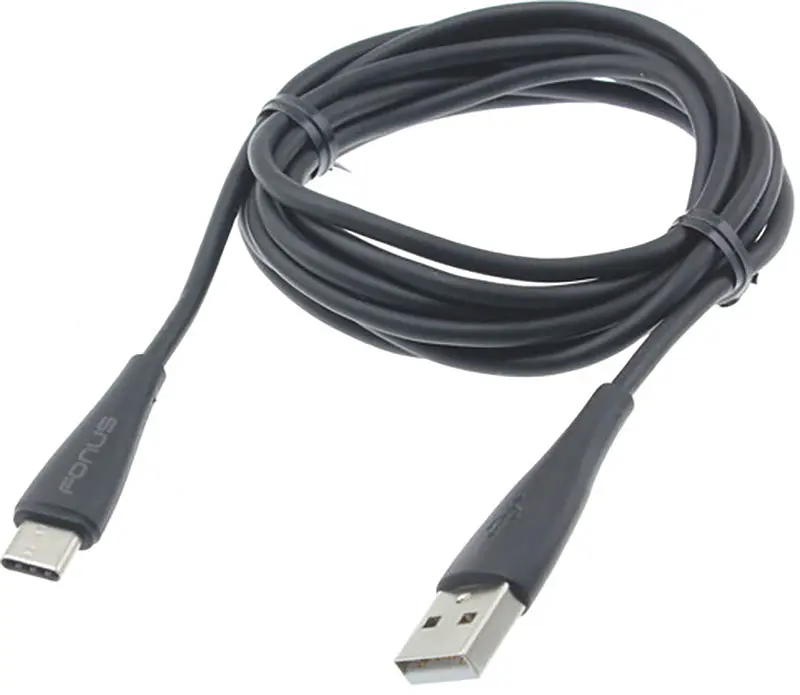 Кабель Fonus K90 Type-C Premium Cable 2m Black - фото 2