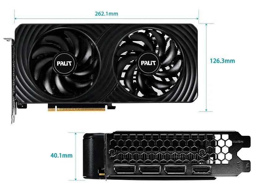 Відеокарта Palit RTX 5050 8GB Dual (NE65050019P1-GB2070D) (GDDR6, 128 bit, PCI-E v5.0 x16) - фото 6