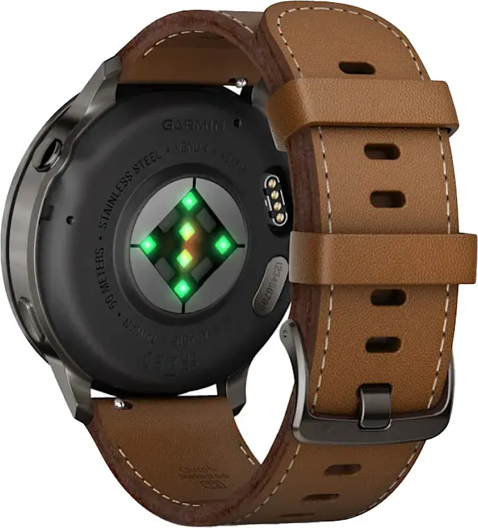 Смарт-часы Garmin Venu 4 45 mm Размеры: Brown Leather Band (010-03014-03) - фото 2