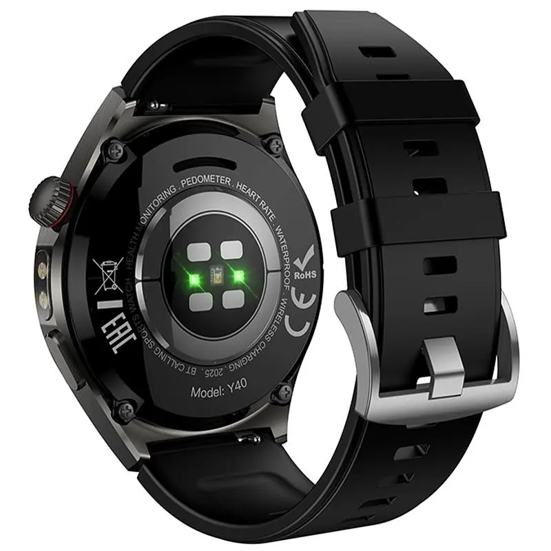 Смарт-годинник Y40 Smart sports watch (call version) Black Hoco teh0030125 - фото 4