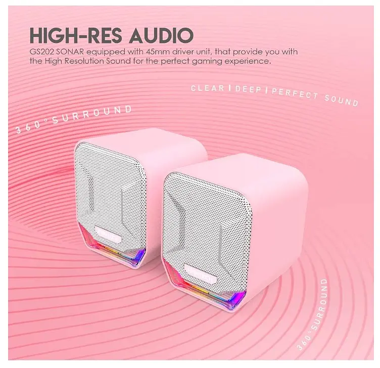 Компьютерные колонки Fantech GS 202 SAKURA EDITION USB Pink - фото 4