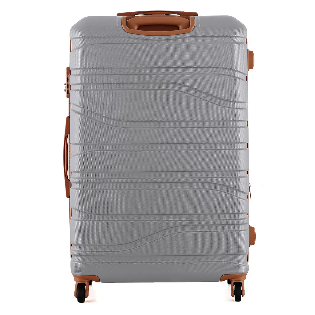 Валіза Semi Line 28 дюймів на 4 колесах ABS-пластик кодовий замок Розширювальний клапан +20% об'єм 101/121 л світло-сірий - фото 4