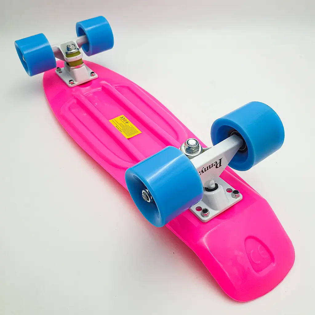 Пенні борд скейт 55х15см до 80кг ABEC 7 матові колеса скейтборд Penny Board Pastel Series малиновий - фото 12