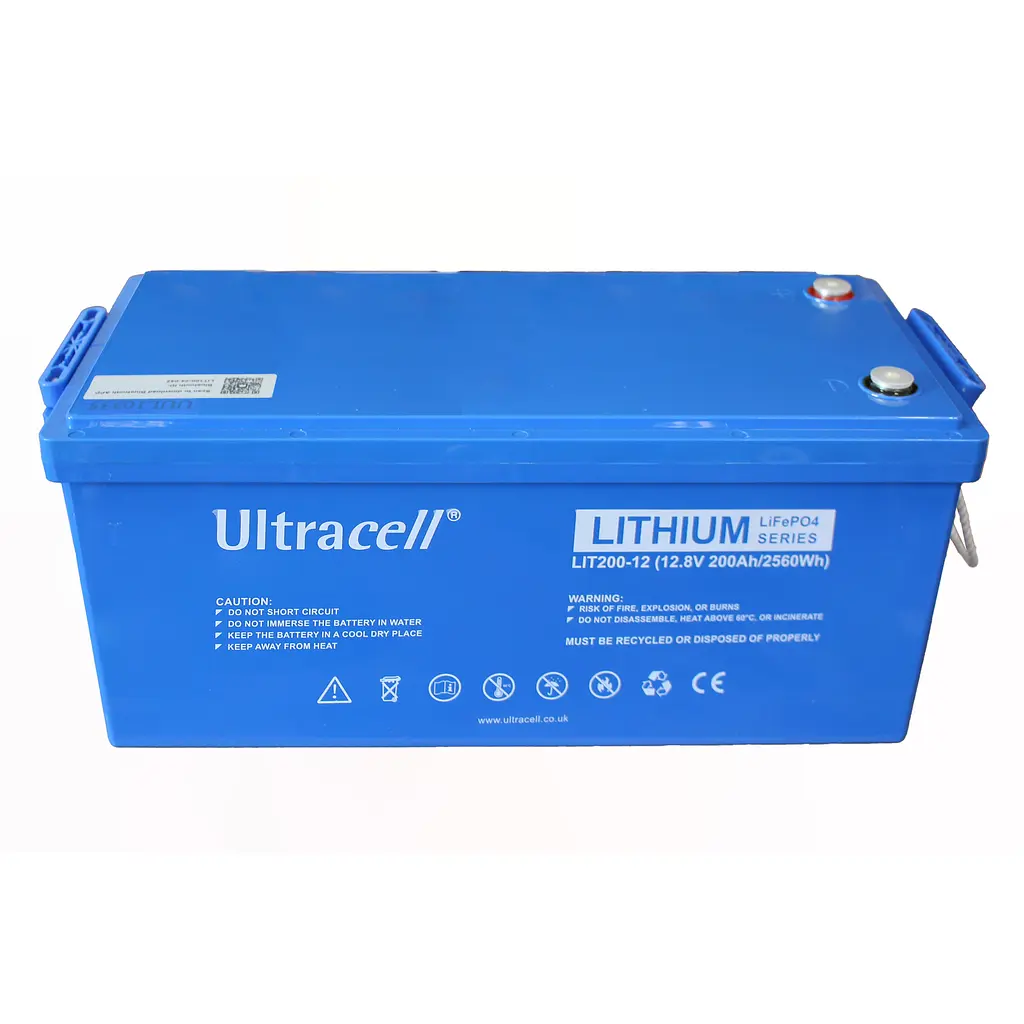 Батарея аккумуляторная Ultracell LiFePO4 12(12.8)V 200Ah/ 2560W(2.56kW) BLUETOOTH - фото 2