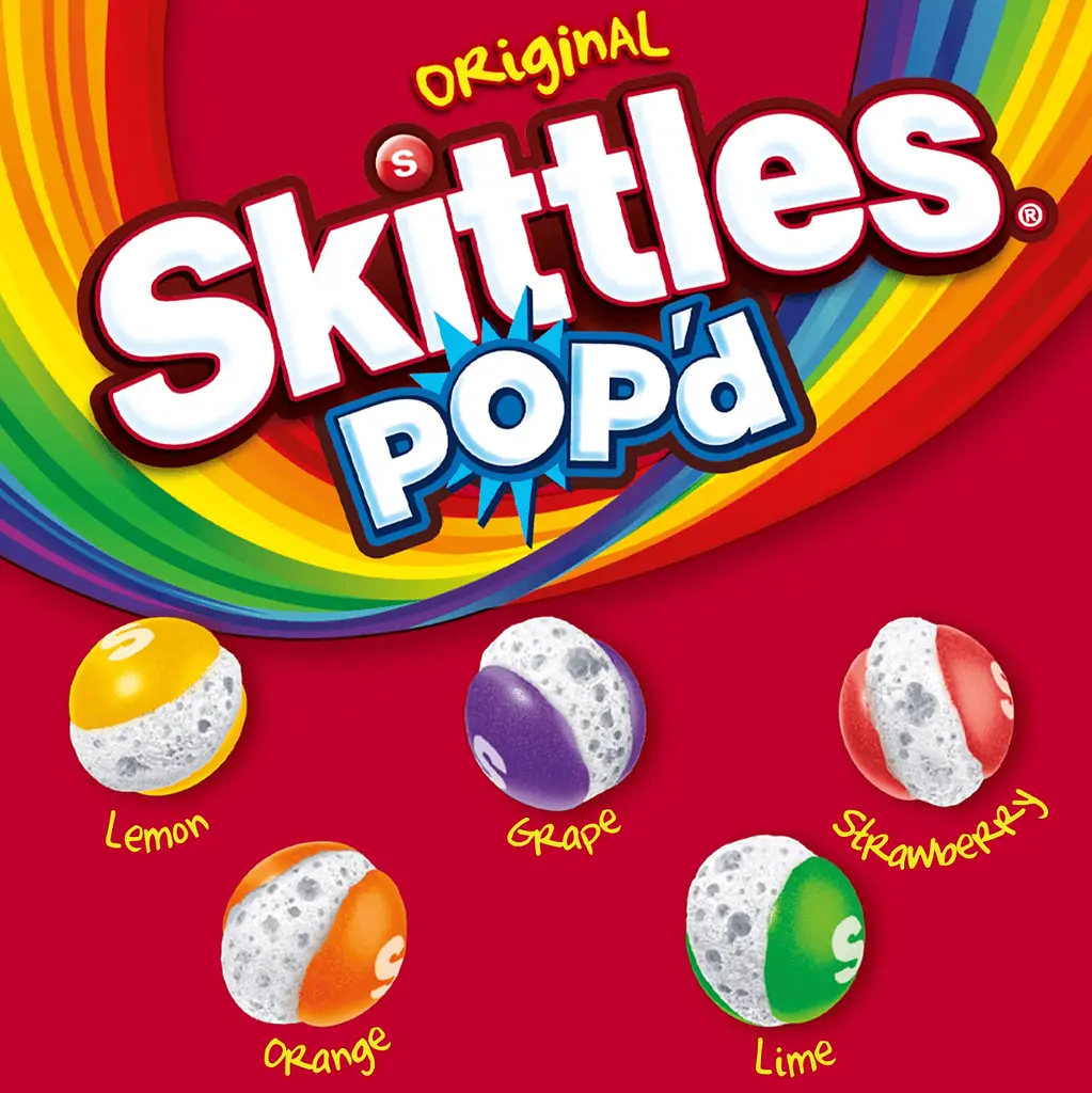 Конфеты Skittles Pop'd Original Freeze Dried Candy 50г - фото 3