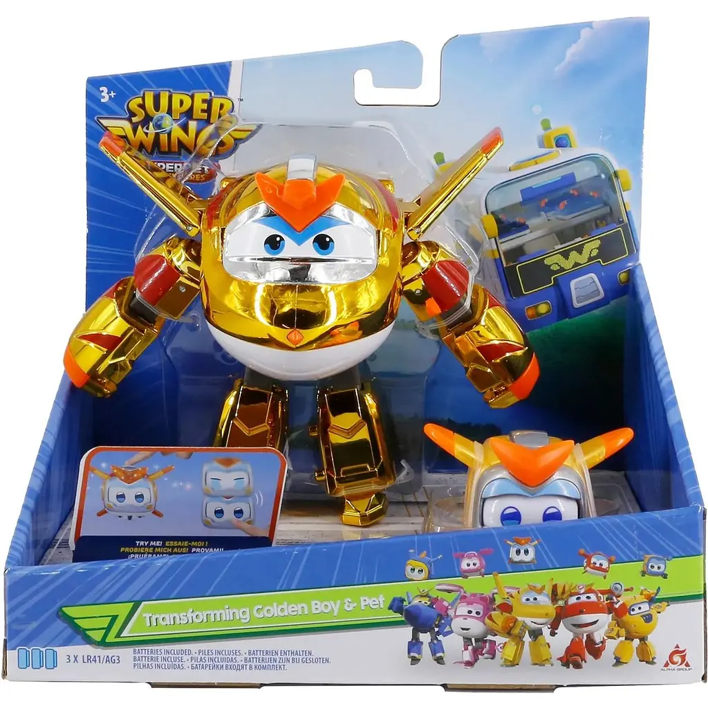 Ігровий набір Super Wings Transforming Золотий Хлопчик і улюбленець (EU770441) - фото 2
