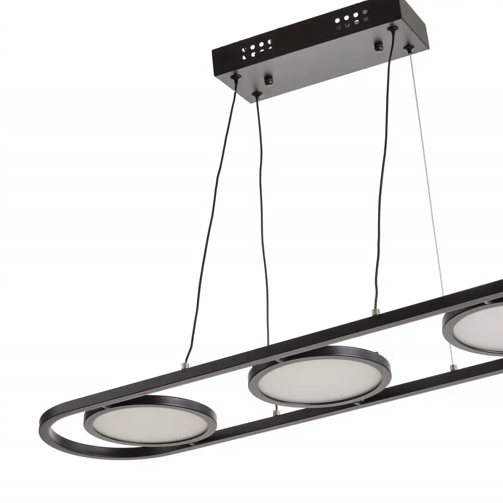 Світильник стельовий Brille підвісний лофт для спальні світлодіодний BL-893S/3 NW 33W BK - фото 8