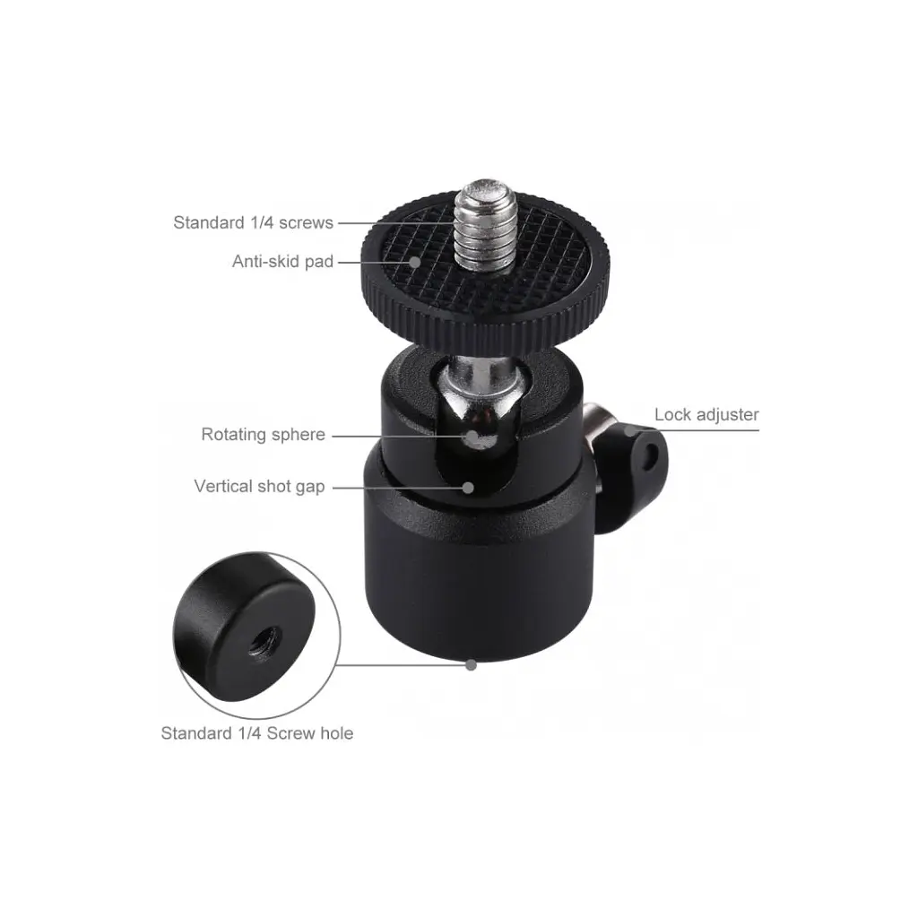 Голова штативна Puluz 1/4" (PU412) - фото 4