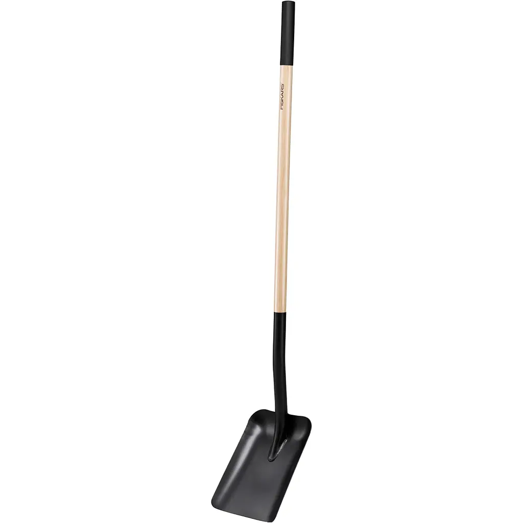 Лопата совкова Fiskars Solid з дерев'яною ручкою (1066724) - фото 2
