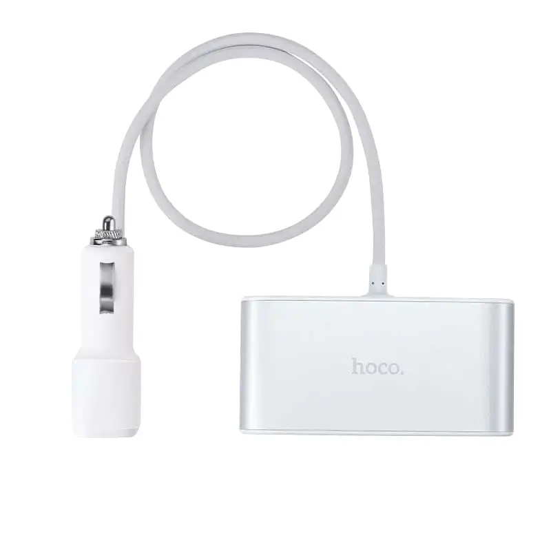 Адаптер автомобильный Hoco with LCD 3 in one Z13 2USB, 2.1A