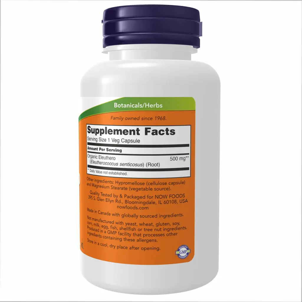Корінь женьшеню сибірського Now Foods Eleuthero 500 мг 100 капсул - фото 2