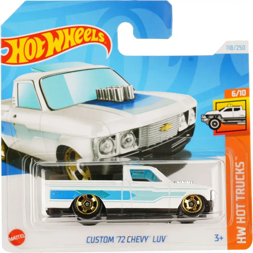 Набор: Базовая машинка Hot Wheels HW Metro Propper Chopper синяя (5785) + Базовая машинка Hot Wheels HW Hot Trucks Custom 72 Chevy LUV белая (5785) - фото 3