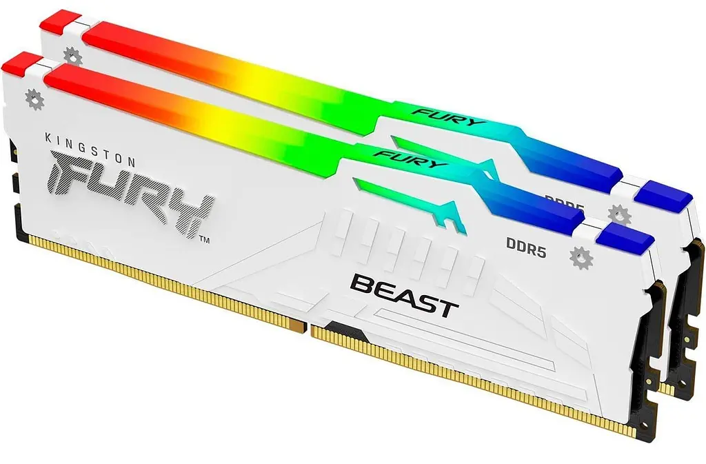 Модуль пам'яті Kingston Fury DDR5 32GB (2x16) 5200MHz Beast White RGB XMP (KF552C40BWAK2-32) - фото 3