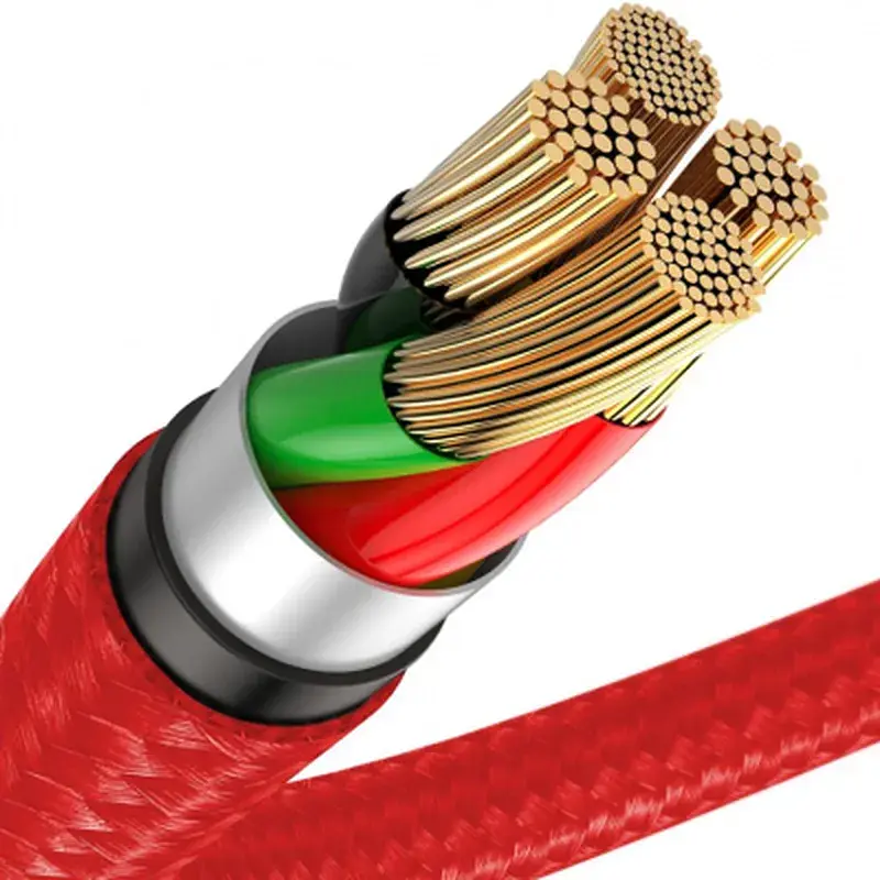 Дата кабель USB 2.0 AM to Lightning 2.0m 2.4A red Baseus (CALSP-C09) - фото 5
