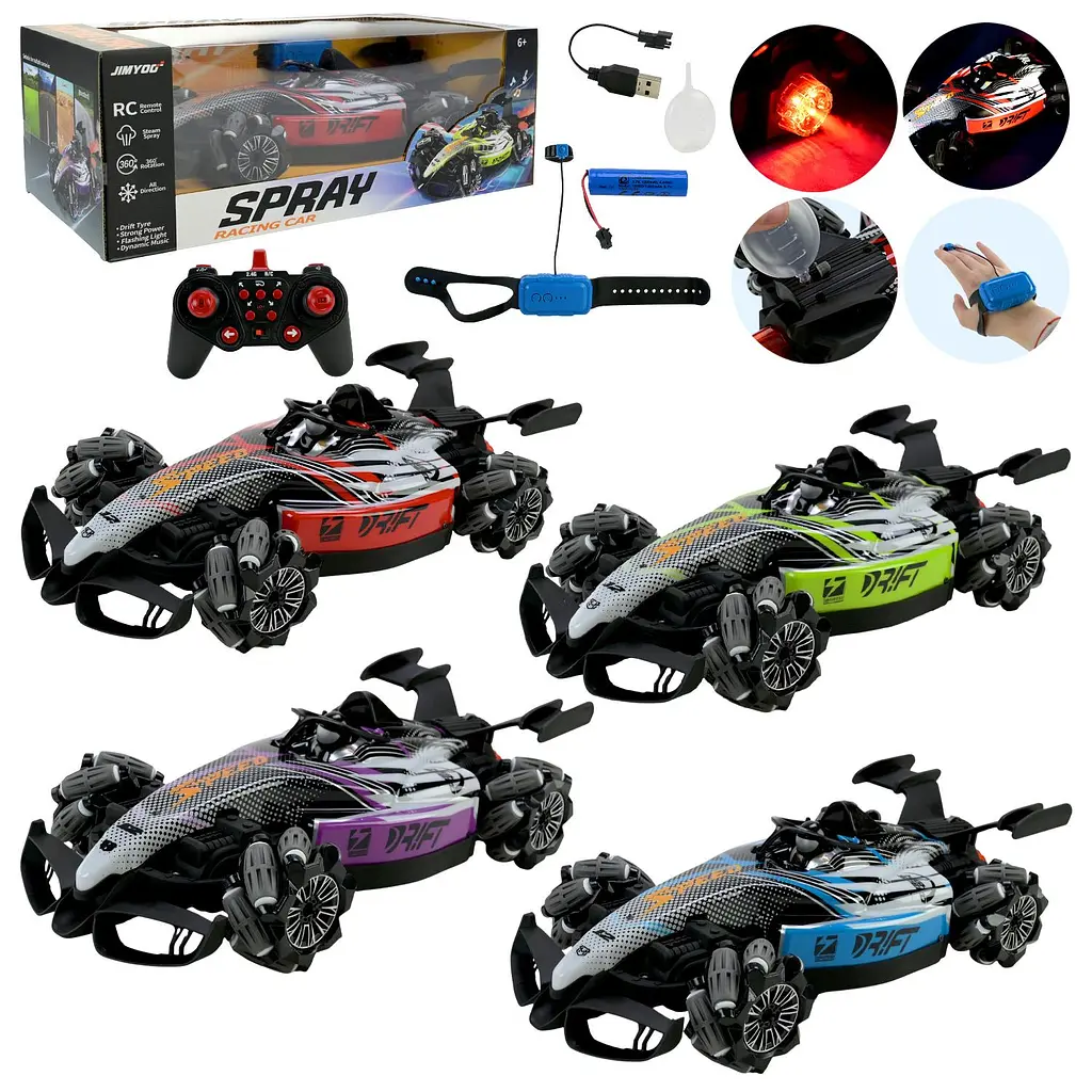 Радіокерована машинка-перевертень Spray Racing Car з ефектом диму та браслетом (JY-3003) в асортименті