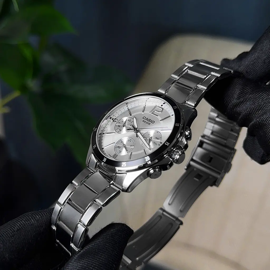 Чоловічий годинник Casio MTP-1374D-7A Сріблястий ( AT1141-0255 ) - фото 9