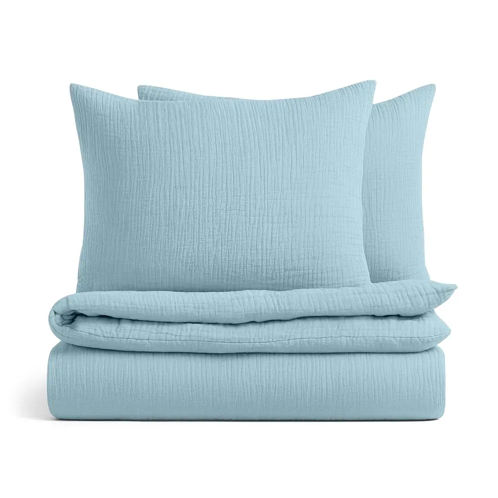 Дитяча постіль Cosas Aquamarine без простирадла муслін 110х140 см (Set_Muslin_37LightBlue_140_2)