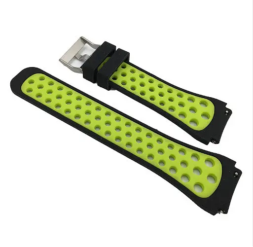 Спортивний ремінець Primo з перфорацією для годинника Xiaomi Huami Amazfit SportWatch 2/Amazfit Stratos Black Green - фото 2