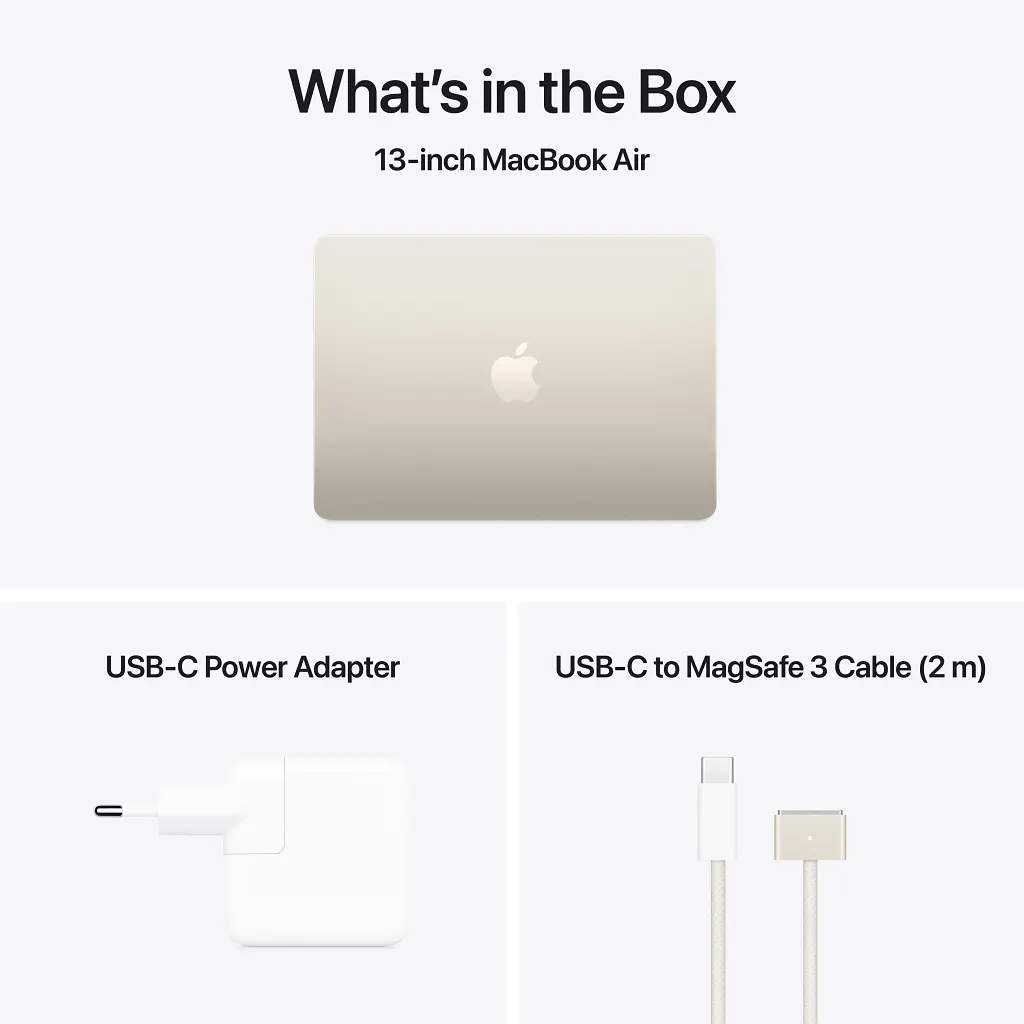 Ноутбук Apple MacBook Air 13 M4 A3240 Starlight (MW103UA/A) - фото 9