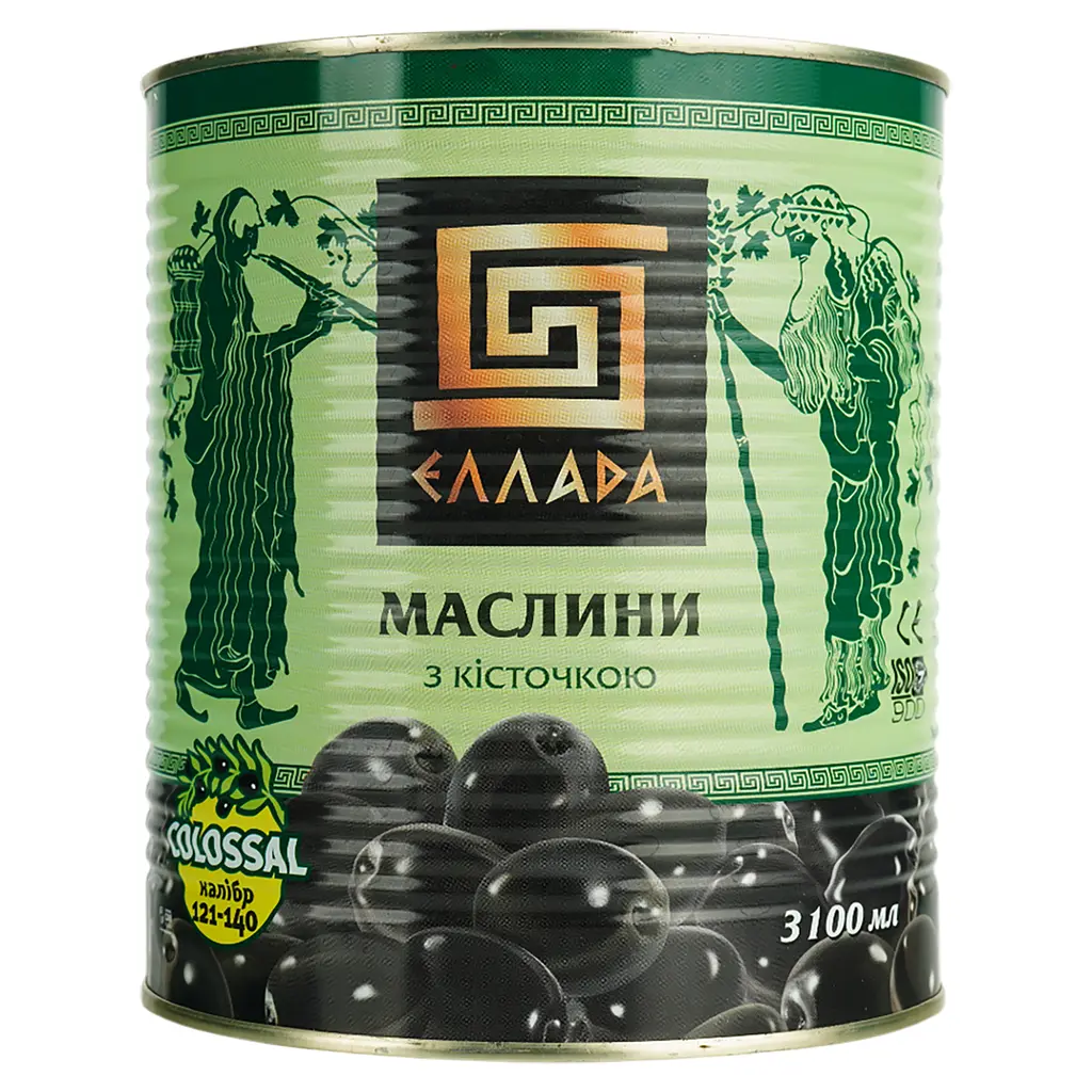Уцінка. Маслини Ellada Colossal з кісточкою 3100 мл